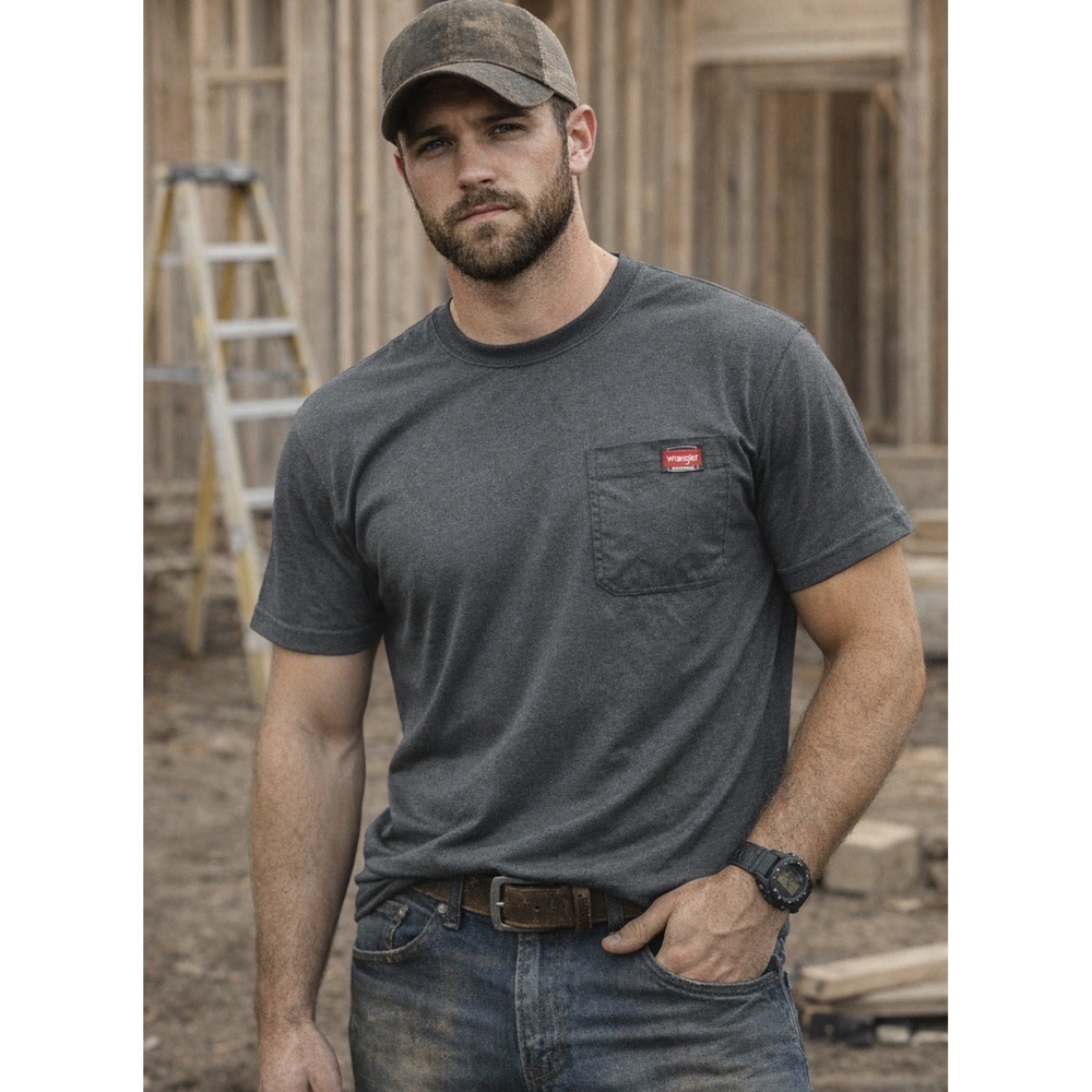 Wrangler Workwear Pocket Tee Oversized Grunge Streetwear Utility Gorpcore